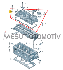 VW 1.6 Tdi Külbütör kapak Orj 03L103469